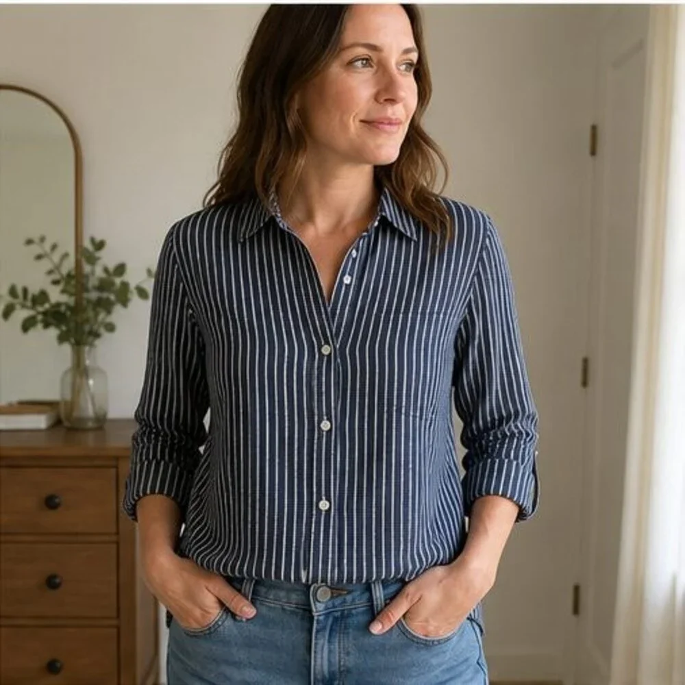 Teal Pleated Blouse